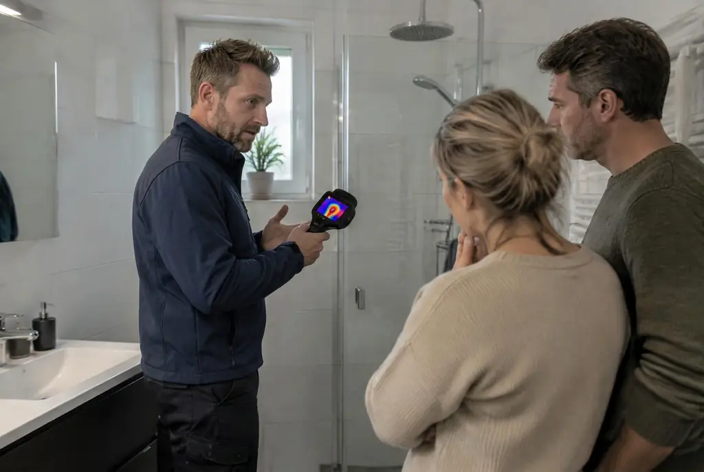 Lekdetectie Heiloo – specialist legt bevindingen uit aan bewoner